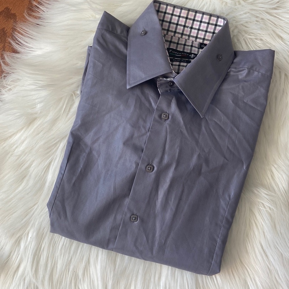 Rosso Fiorentino Slim Fit Dress Shirt Sz L